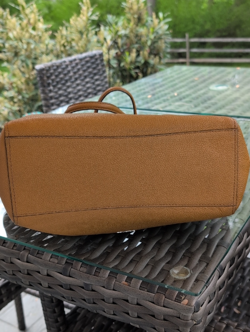 Coach Leather Turnlock Chain  Tote in Warm Tan 56830 - Picture 5 of 14
